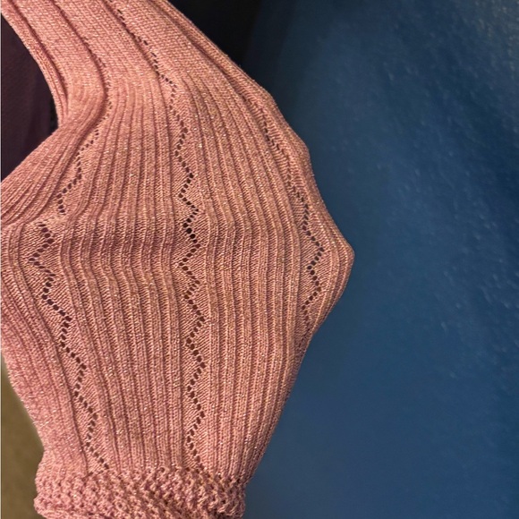🦄RARE🦄 Vintage JANE DOE COLLECTION Twinset, sequins, metallic pink, knit - Picture 14 of 16